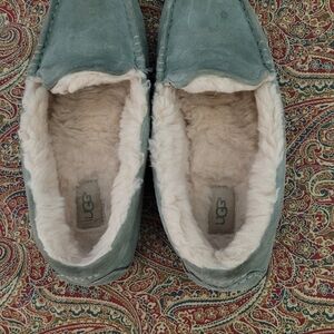 UGG Women's Green Suede Slippers